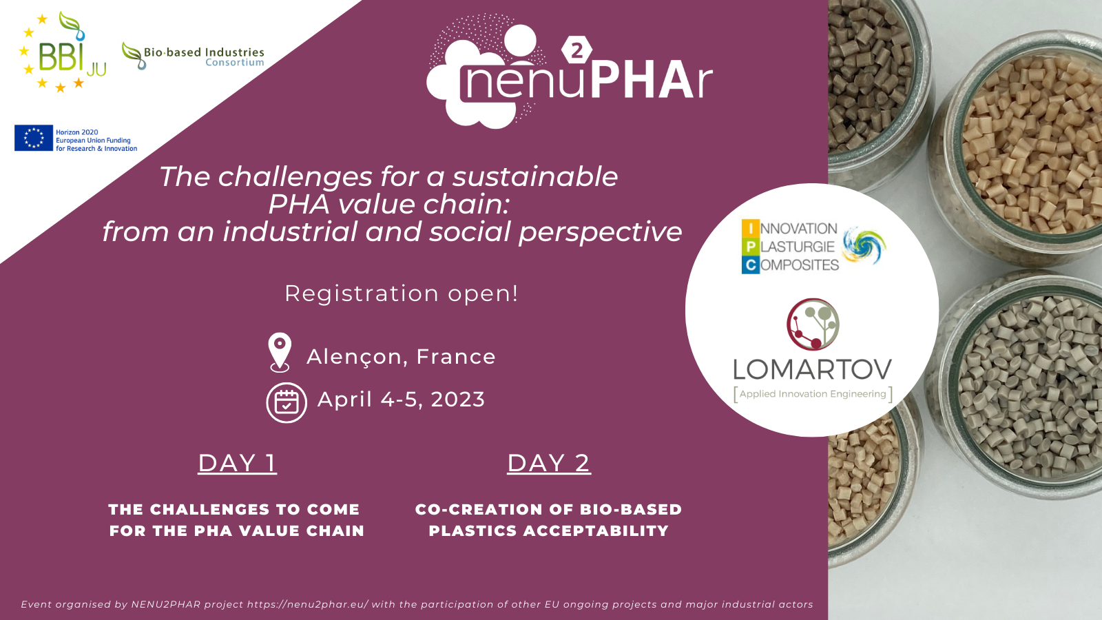 The NENU2PHAR project organises its first external event on April 4th and 5th 2023
